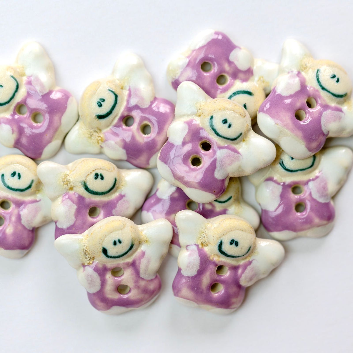 50 Pink Angel Buttons – ButtonMad