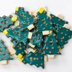 x50 Christmas Tree Buttons