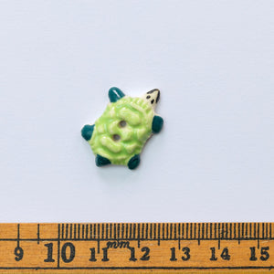 x50 Lime Green Turtle Buttons