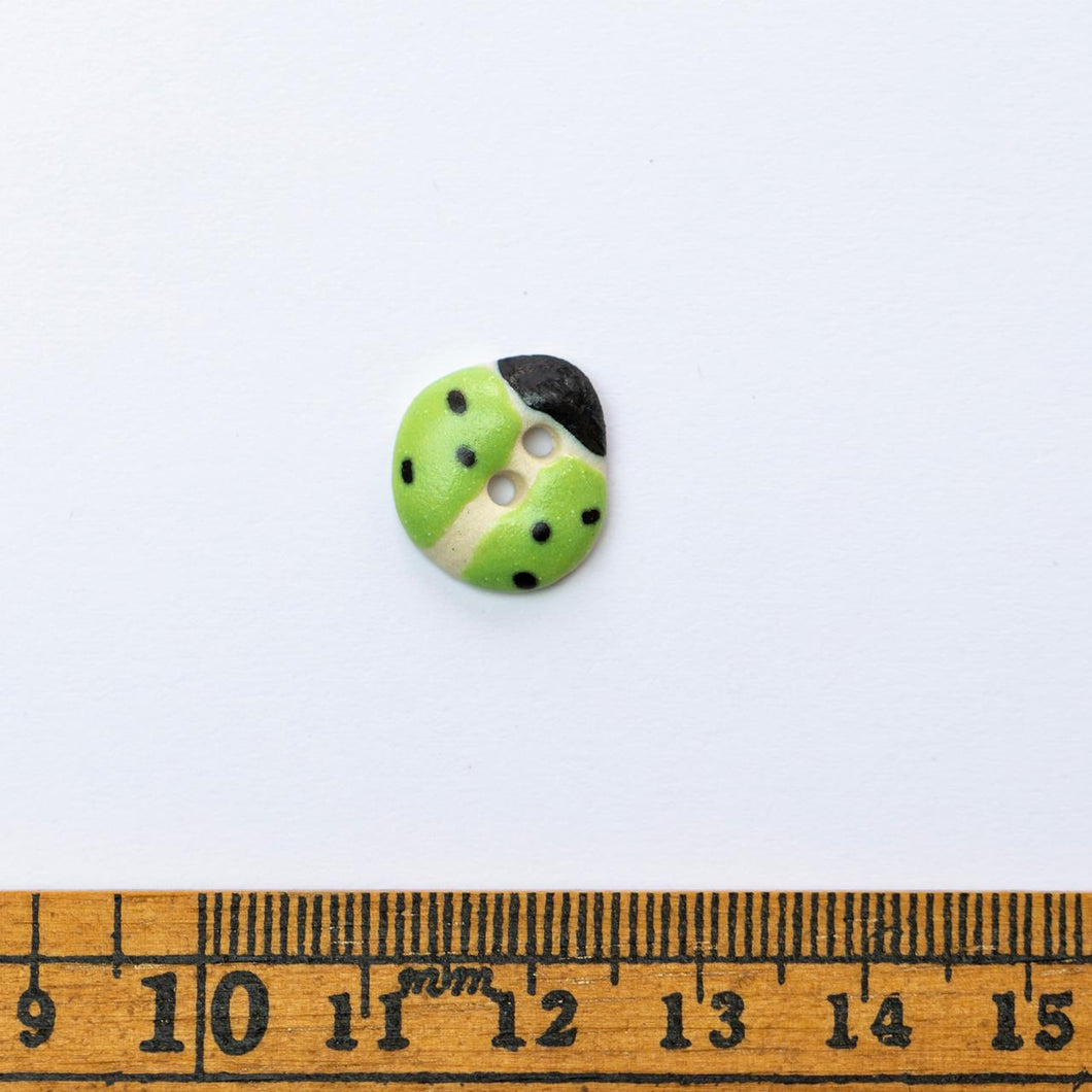 x50 Lime Green Ladybird Buttons