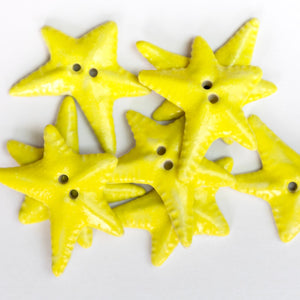 x50 Yellow Star Buttons